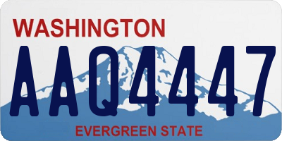 WA license plate AAQ4447