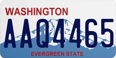 WA license plate AAQ4465