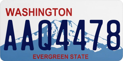 WA license plate AAQ4478