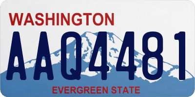 WA license plate AAQ4481