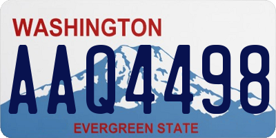 WA license plate AAQ4498