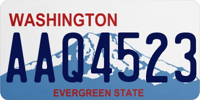 WA license plate AAQ4523