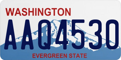WA license plate AAQ4530