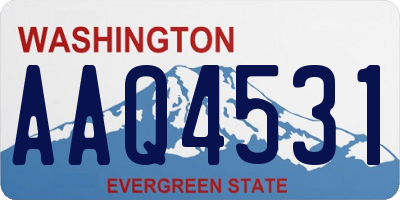 WA license plate AAQ4531