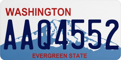 WA license plate AAQ4552