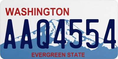 WA license plate AAQ4554