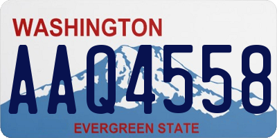 WA license plate AAQ4558
