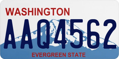 WA license plate AAQ4562