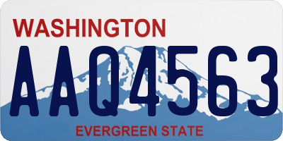 WA license plate AAQ4563