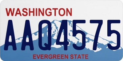 WA license plate AAQ4575