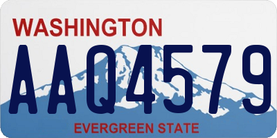 WA license plate AAQ4579