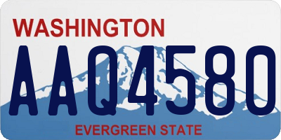 WA license plate AAQ4580