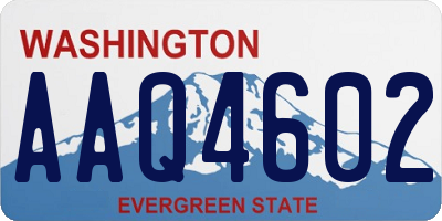 WA license plate AAQ4602
