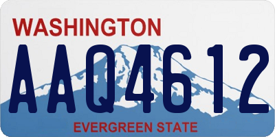 WA license plate AAQ4612