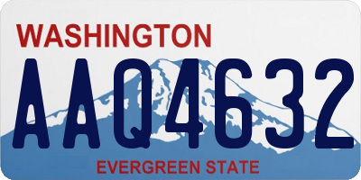 WA license plate AAQ4632