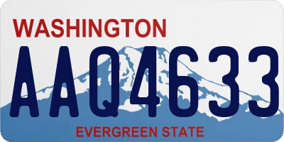 WA license plate AAQ4633