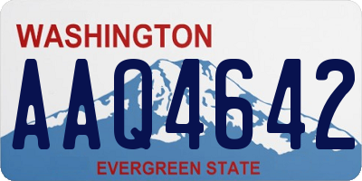 WA license plate AAQ4642