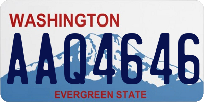 WA license plate AAQ4646