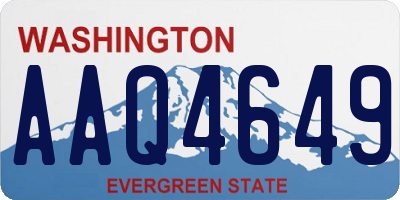 WA license plate AAQ4649