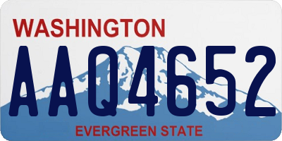 WA license plate AAQ4652