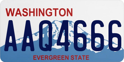 WA license plate AAQ4666