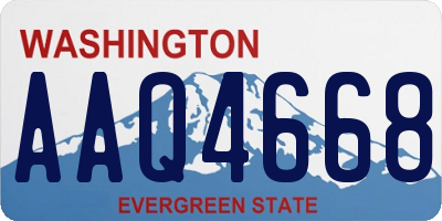 WA license plate AAQ4668