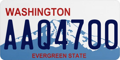 WA license plate AAQ4700
