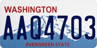 WA license plate AAQ4703