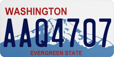 WA license plate AAQ4707