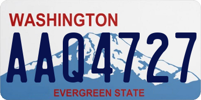 WA license plate AAQ4727