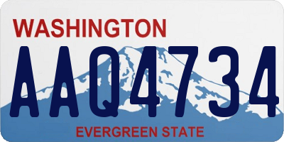 WA license plate AAQ4734