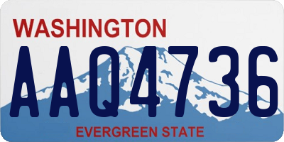 WA license plate AAQ4736