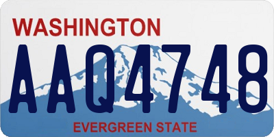 WA license plate AAQ4748