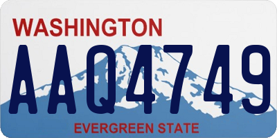 WA license plate AAQ4749