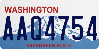 WA license plate AAQ4754