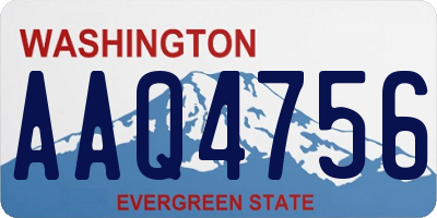 WA license plate AAQ4756