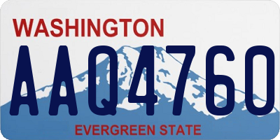 WA license plate AAQ4760