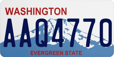 WA license plate AAQ4770