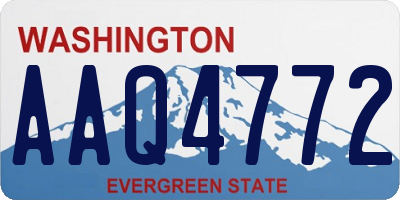 WA license plate AAQ4772