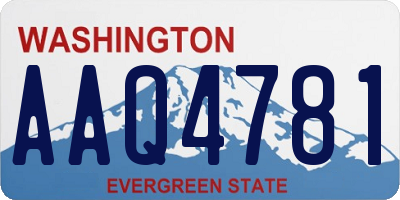 WA license plate AAQ4781
