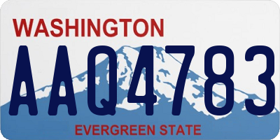 WA license plate AAQ4783