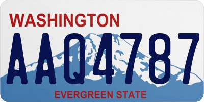 WA license plate AAQ4787