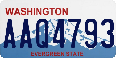 WA license plate AAQ4793