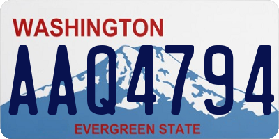 WA license plate AAQ4794