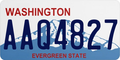 WA license plate AAQ4827