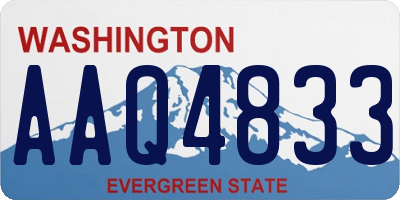 WA license plate AAQ4833