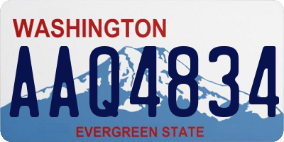 WA license plate AAQ4834