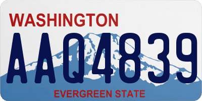 WA license plate AAQ4839