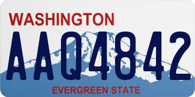 WA license plate AAQ4842