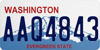 WA license plate AAQ4843